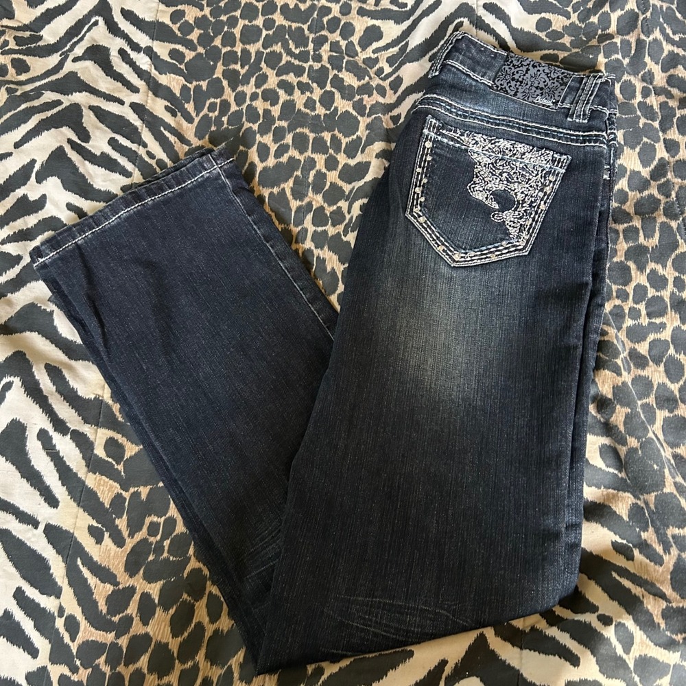 Petrol Women's Jeans Size‎ 27 Embellished Pockets Bootcut Dark Wash Denim